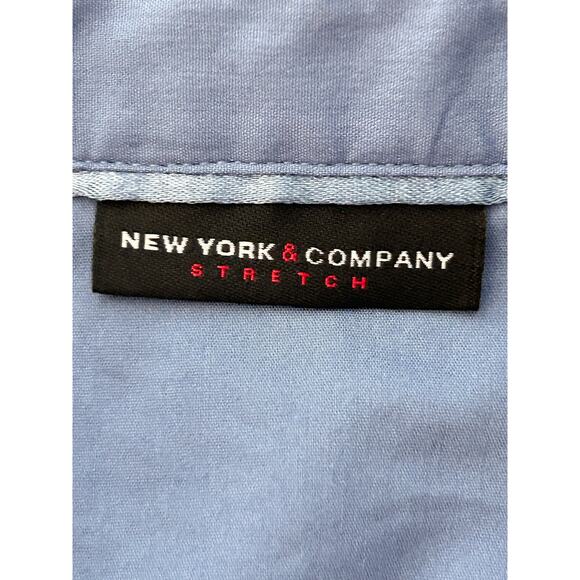 NEW YORK & CO Women’s Blue Button Up Top Sz M - Picture 7 of 9